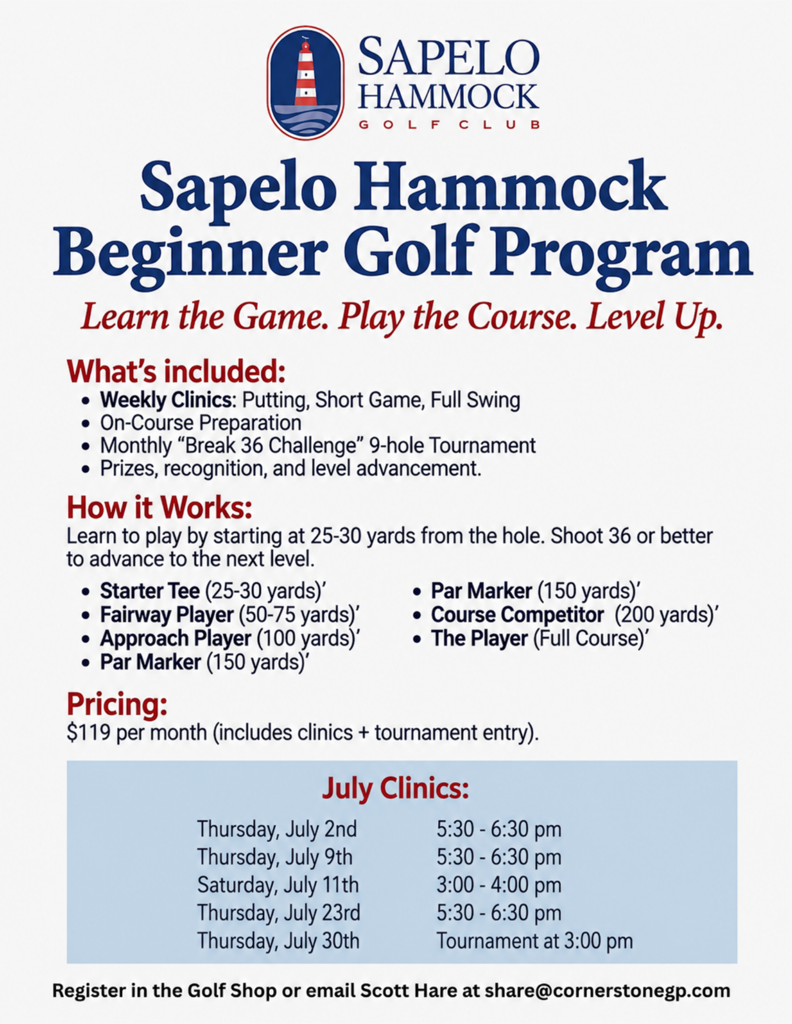 Sapelo Hammock Beginner Golf Program